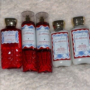 Bath & Body Works Gingham All-American Set - Red and White